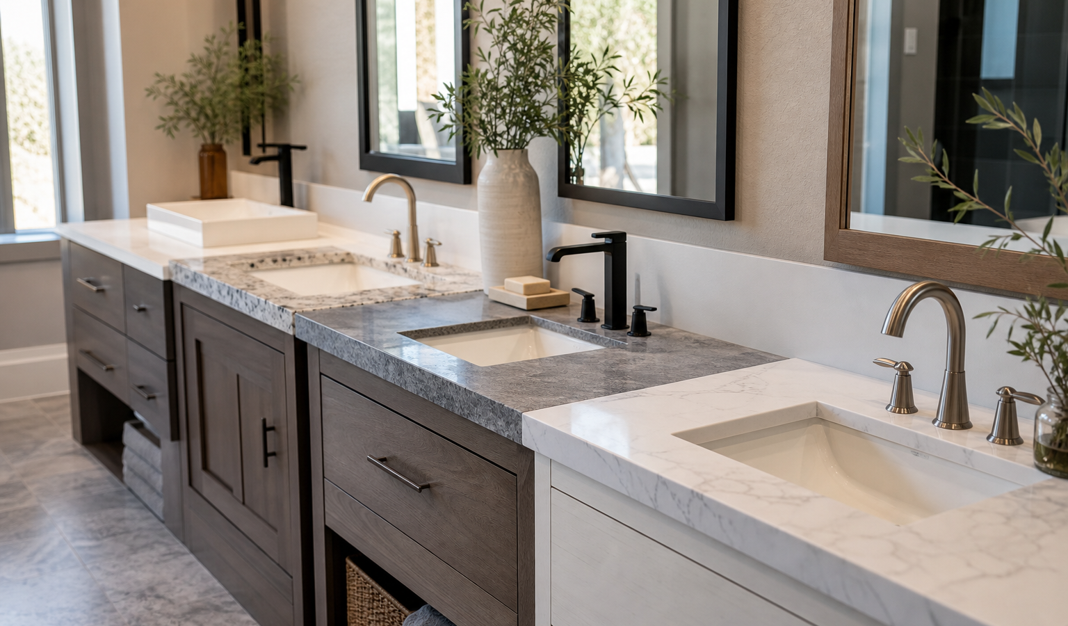 Bathroom Countertop Materials Compared: 2026 Costs and How to Choose