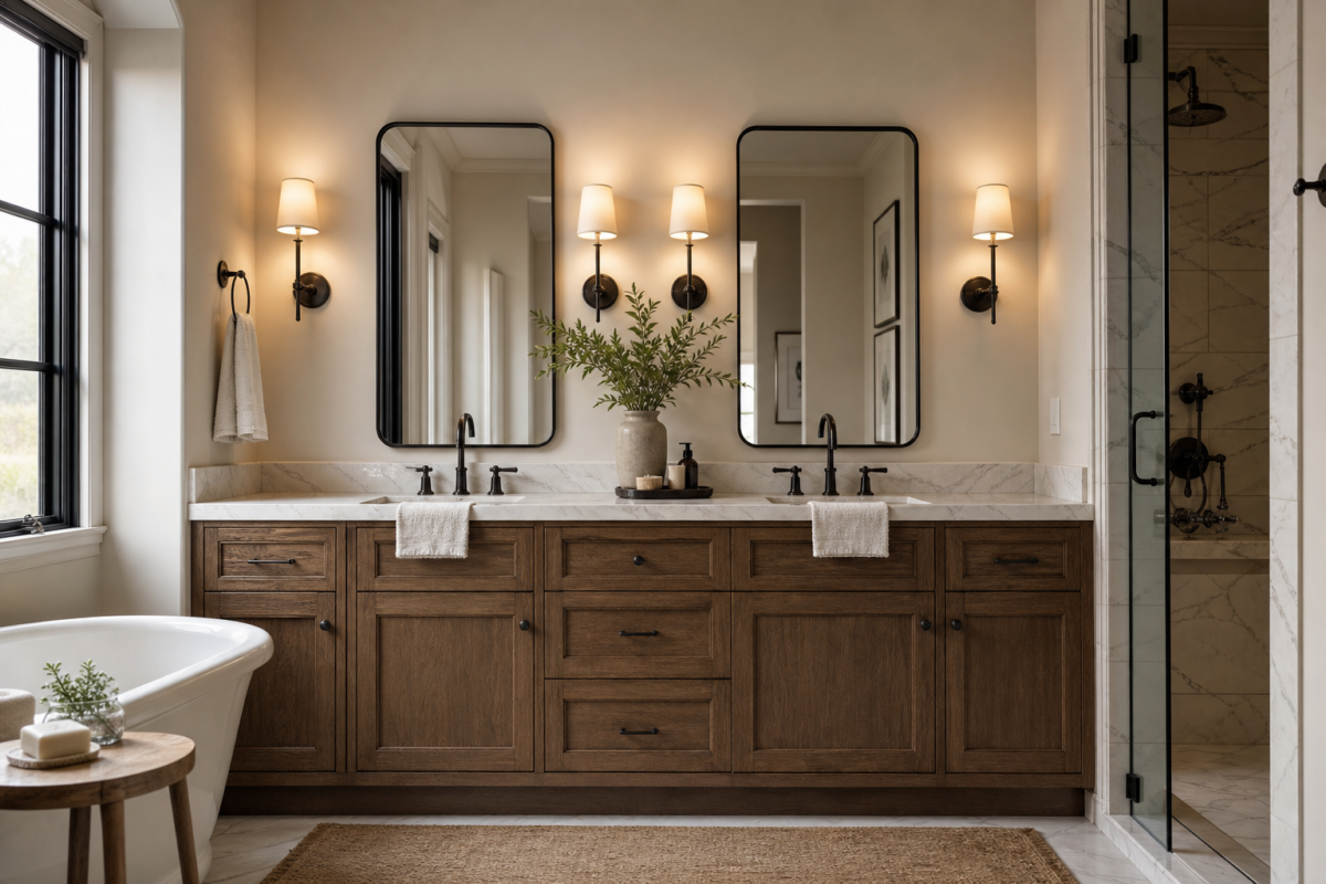 Bathroom Vanity Lighting: Height, Sizing, and Placement Guide
