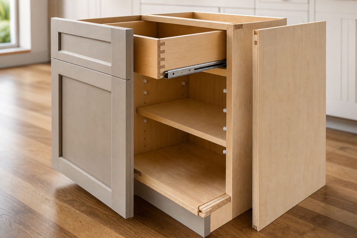 Cabinet Boxes vs. Doors and Face Frames - kitchen cabinet materials