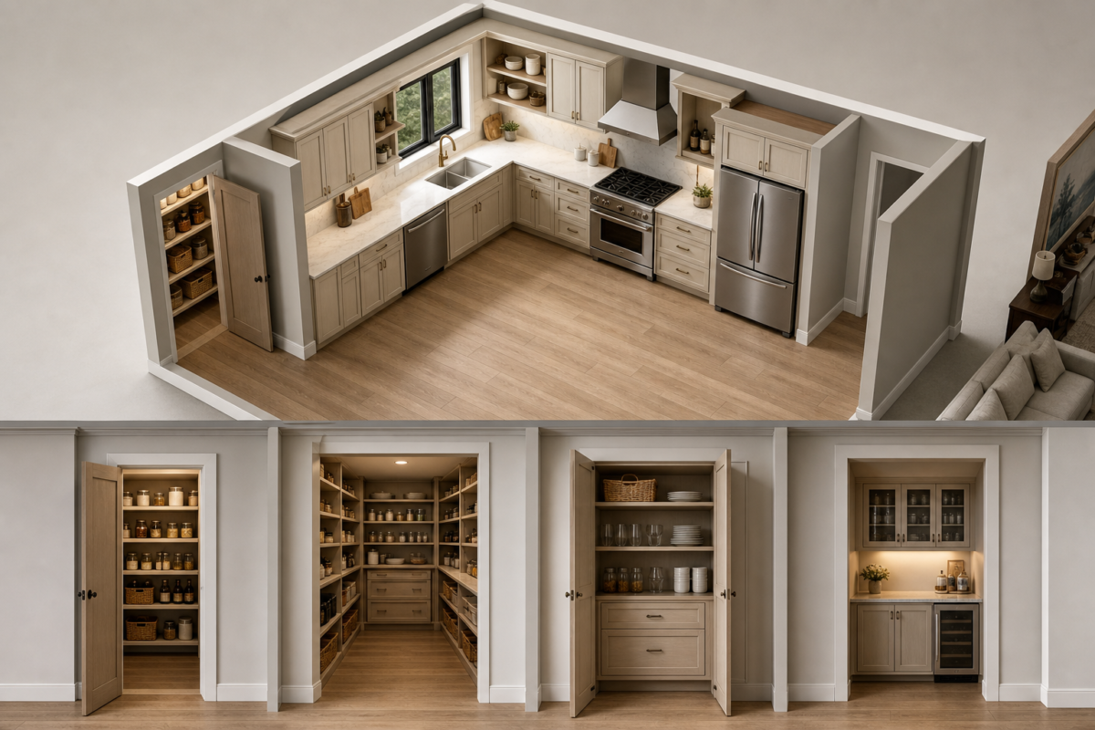 Pantry Types: Reach-In, Walk-In, Cabinet, and Butler - kitchen pantry ideas