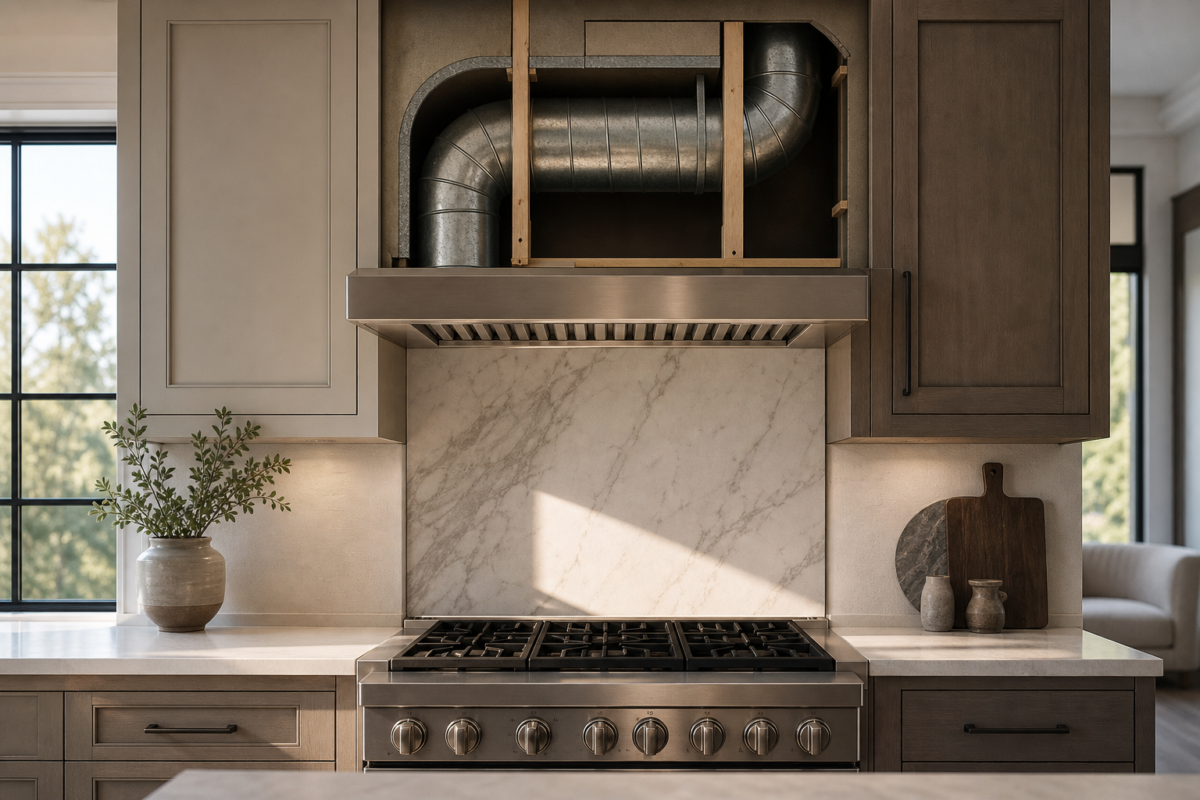 Duct Sizing and Routing for Quiet, Effective Airflow - kitchen range hood