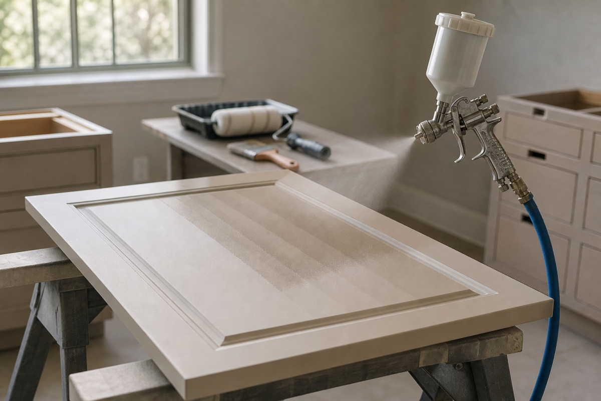 Sprayer vs. brush and roller - paint kitchen cabinets