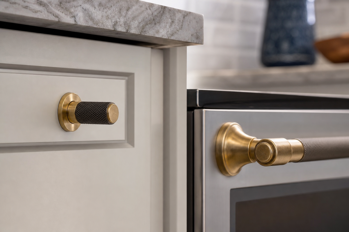 Mix Metals and Treat Hardware Like Jewelry - white kitchen ideas