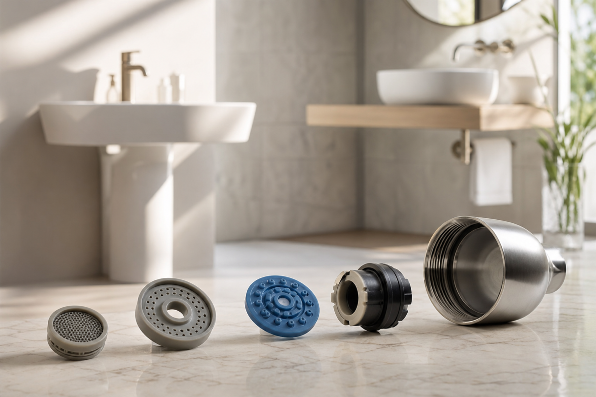 Space-saving bathroom sink types: pedestal and wall-hung
