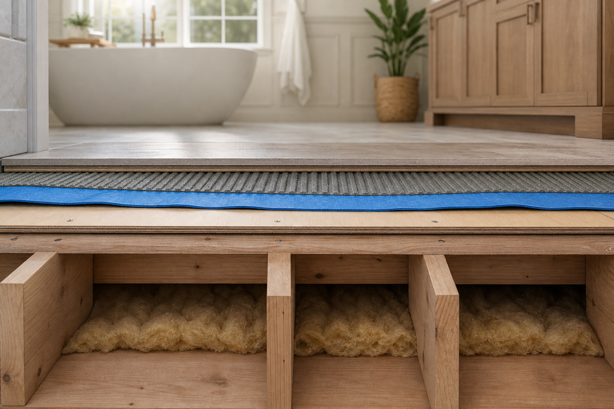 a bathroom subfloor is and why waterproofing matters - bathroom subfloor waterproofing