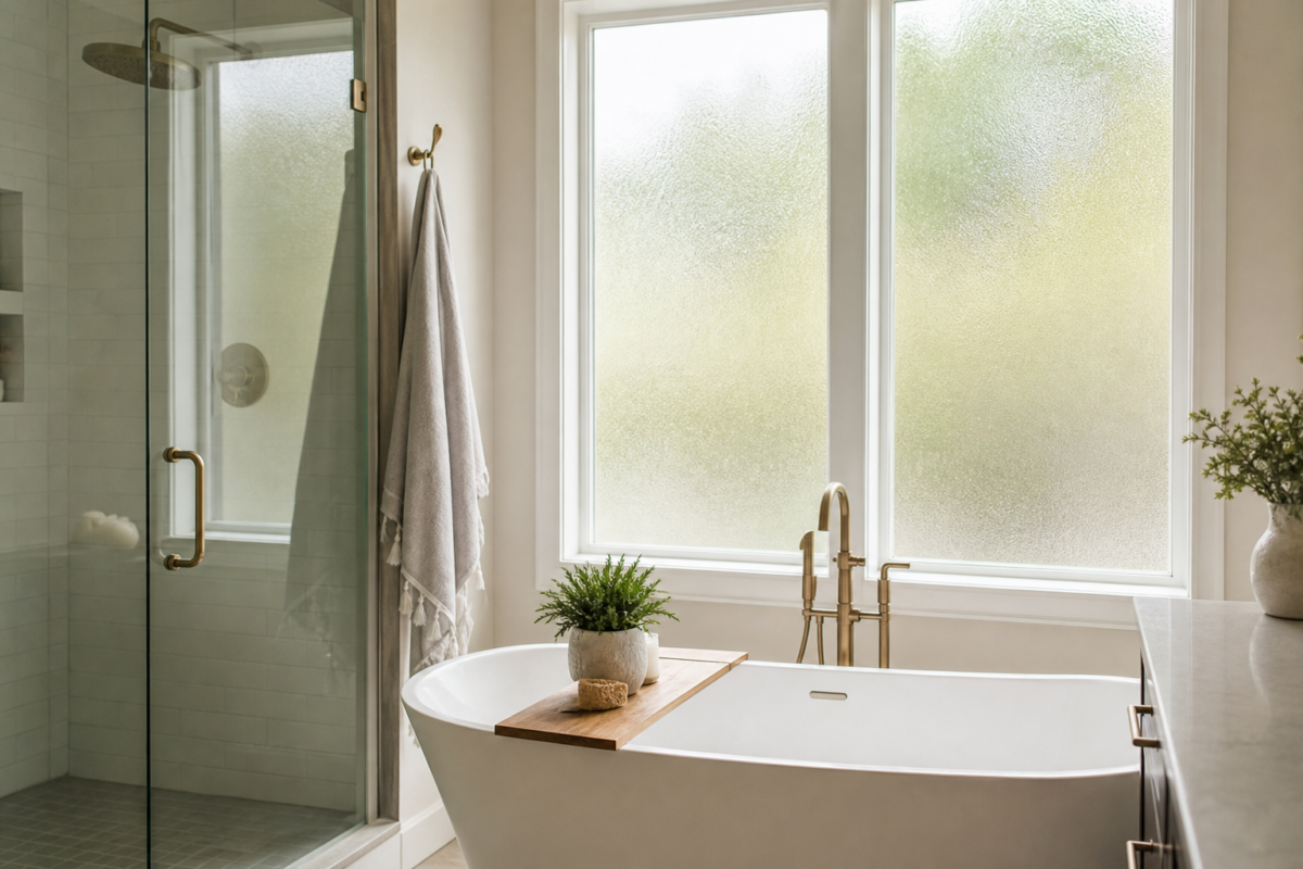 Bathroom Window Privacy: Glass, Film, and Treatment Options