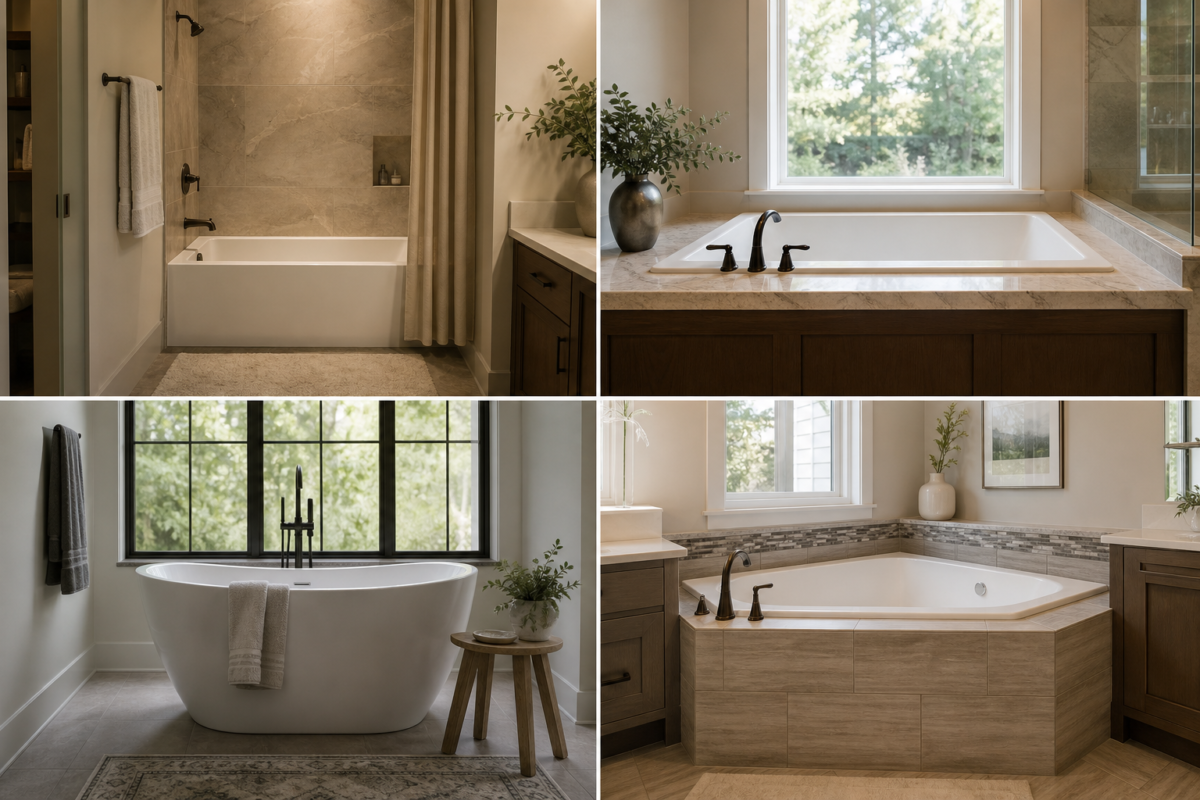 Bathtub Types Compared: Alcove, Drop-In, Freestanding, Corner