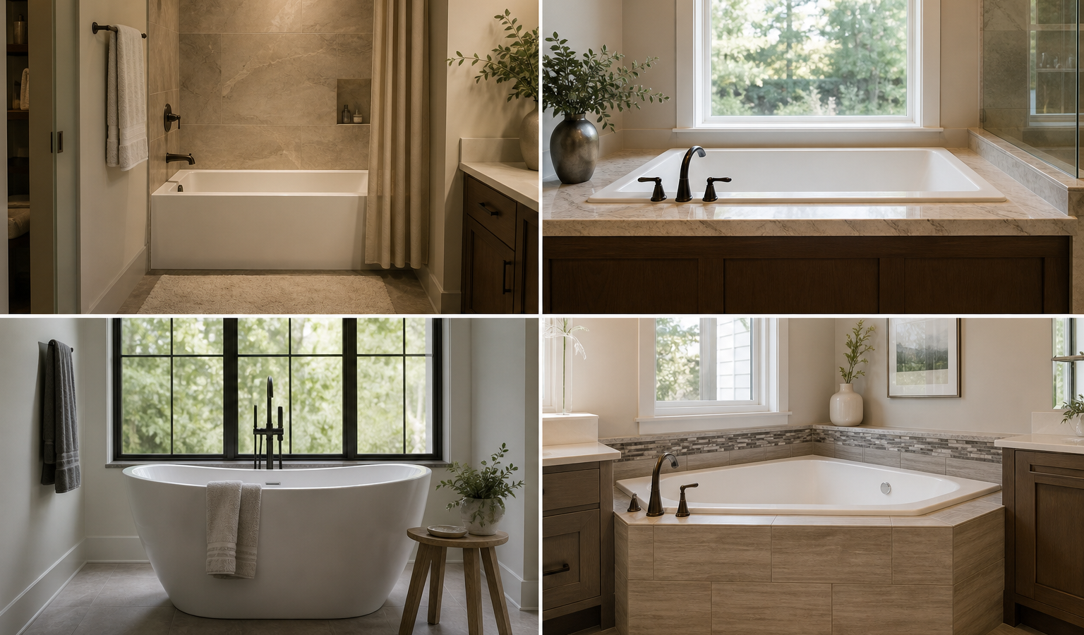 Bathtub Types Compared: Alcove, Drop-In, Freestanding, Corner