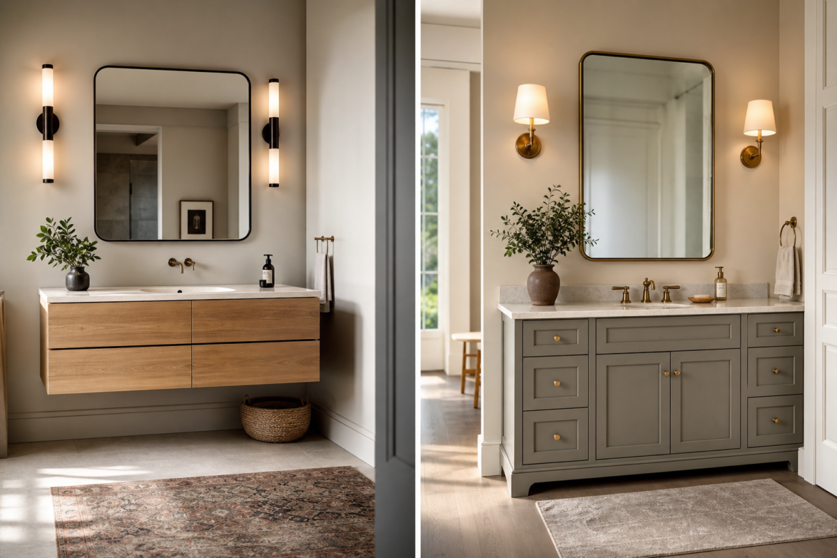 Wall-Hung vs Floor Vanity: Cost, Pros, and Cons